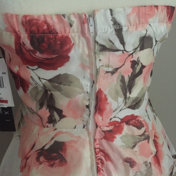 Trixxi Women's Juniors' Floral Off Shoulder Sleeveless Dress Prom Hoco Size 7 - Picture 6 of 7